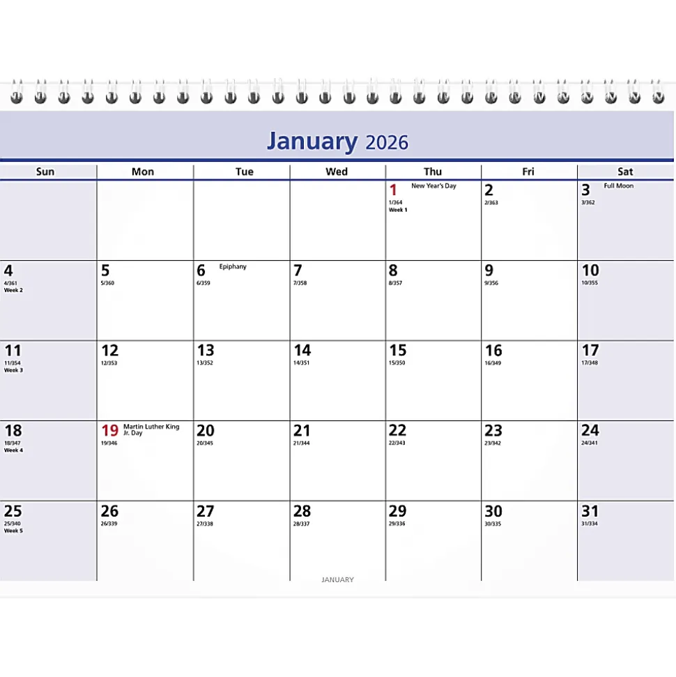 AT-A-GLANCE® QuickNotes® 2026 Monthly Desk Wall Calendar, Small, 11" x 8"