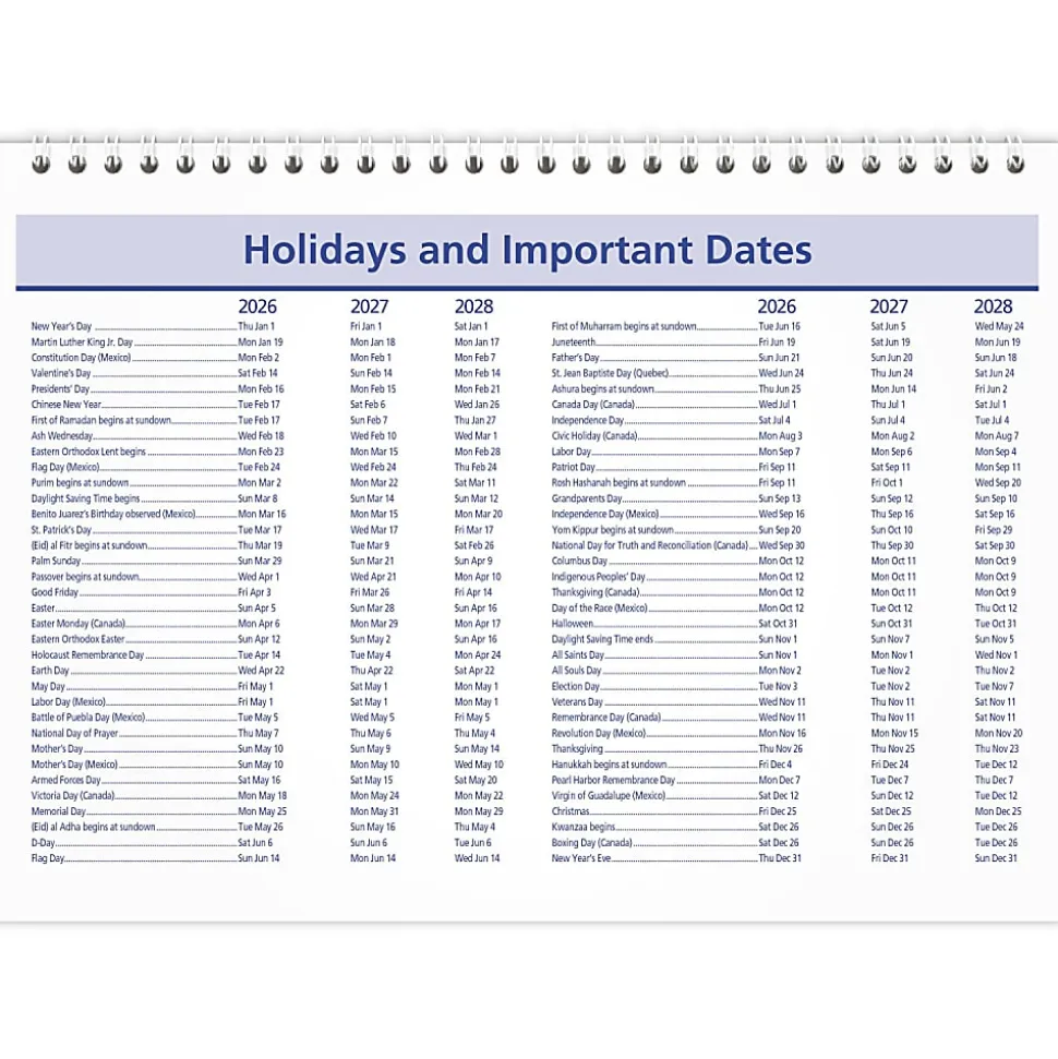 AT-A-GLANCE® QuickNotes® 2026 Monthly Desk Wall Calendar, Small, 11" x 8"
