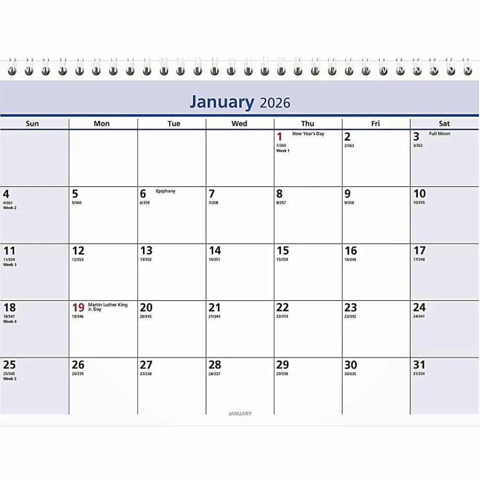 AT-A-GLANCE® QuickNotes® 2026 Monthly Desk Wall Calendar, Small, 11" x 8"