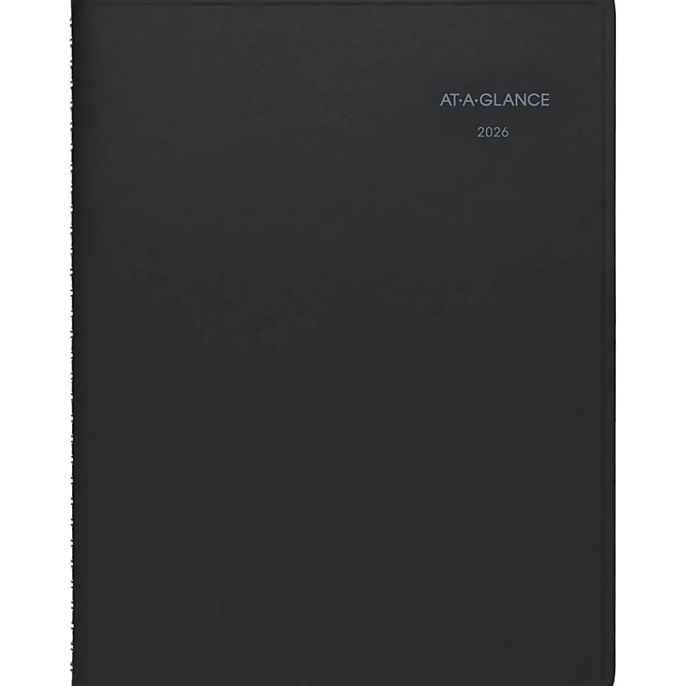 AT-A-GLANCE® QuickNotes® 2026 Weekly Monthly Appointment Book Planner, Black, Large, 8 1/4" x 11"