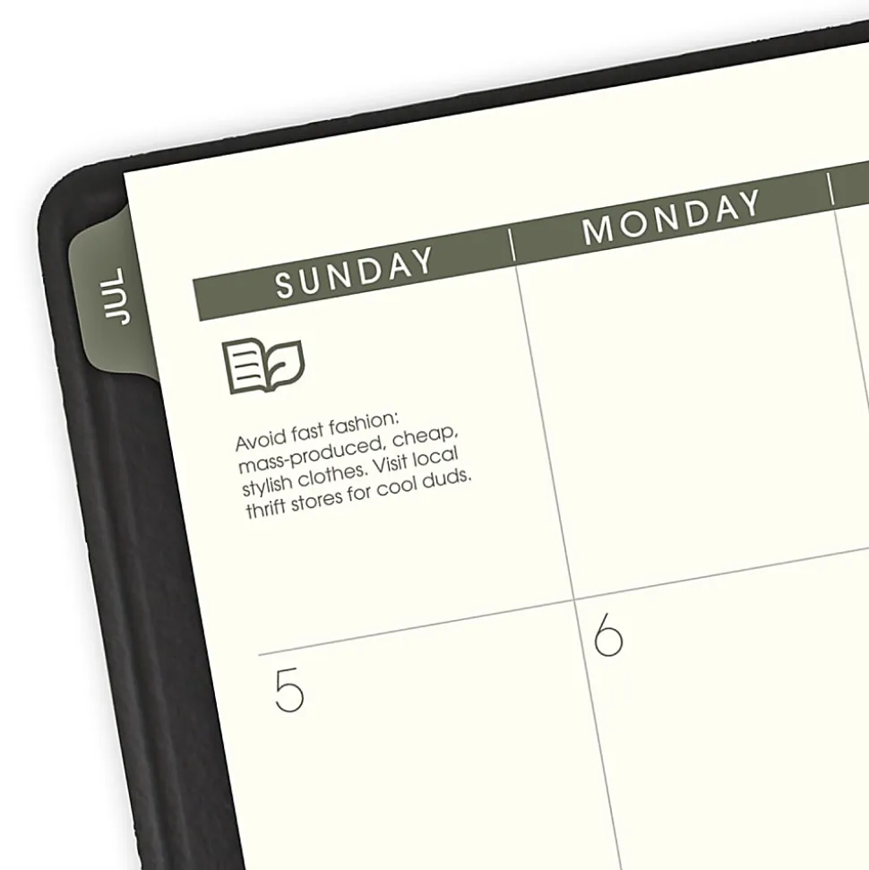 AT-A-GLANCE® Recycled Academic 2026-2027 Weekly Monthly Appointment Book Planner, Black, Large, 8 1/4" x 11"