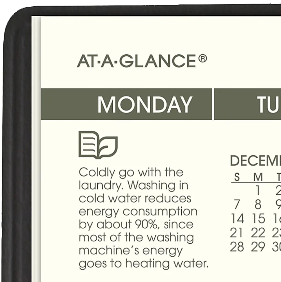AT-A-GLANCE® 2026-2027 Recycled Two Year Monthly Planner, Black, Pocket, 3 1/2" x 6"