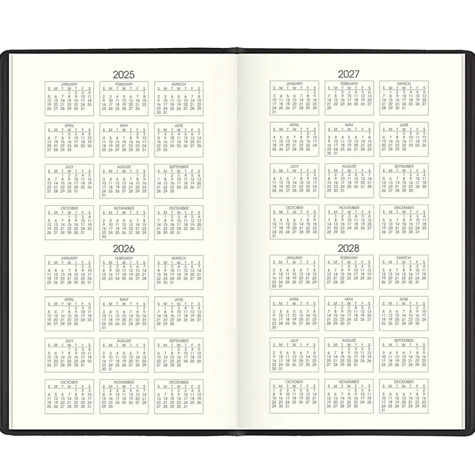 AT-A-GLANCE® 2026-2027 Recycled Two Year Monthly Planner, Black, Pocket, 3 1/2" x 6"