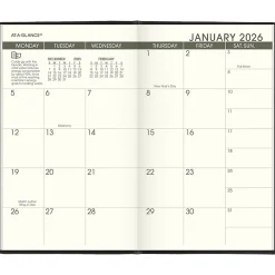 AT-A-GLANCE® 2026-2027 Recycled Two Year Monthly Planner, Black, Pocket, 3 1/2