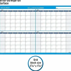 AT-A-GLANCE® 30% Recycled Undated Erasable/Reversible Wall Planner, 90/120 Day, 36