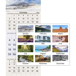 AT-A-GLANCE® 2026 Scenic Three Month Wall Calendar, Large, 12