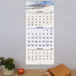 AT-A-GLANCE® 2026 Scenic Three Month Wall Calendar, Large, 12
