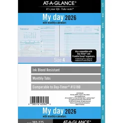 AT-A-GLANCE® 2026 Seascapes Daily Monthly Planner Two Page Per Day Refill, Loose-Leaf, Desk Size, 5 1/2