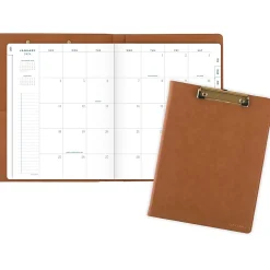 AT-A-GLANCE® Signature Collection Clipboard with 2026 Monthly Planner, Brown, Large, 8