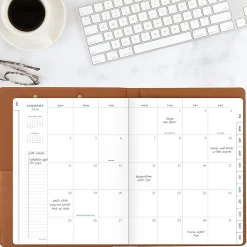 AT-A-GLANCE® Signature Collection Clipboard with 2026 Monthly Planner, Brown, Large, 8