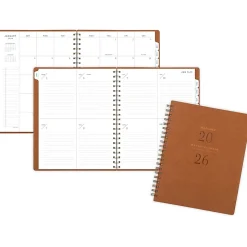 AT-A-GLANCE® Signature Collection 2026 Weekly Monthly Planner, Brown, Large, 8 1/2