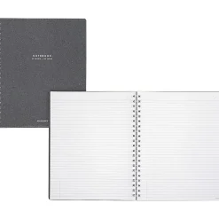 AT-A-GLANCE® Signature Collection™ Twin-Wire Notebook, 8 3/4" x 11", Legal Ruled, 80 Sheets, Heather Gray (YP14545)