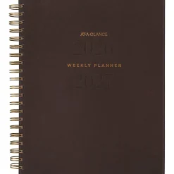 AT-A-GLANCE® Signature Collection Academic 2026-2027 Weekly Monthly Planner, Brown, Large, 8 1/2