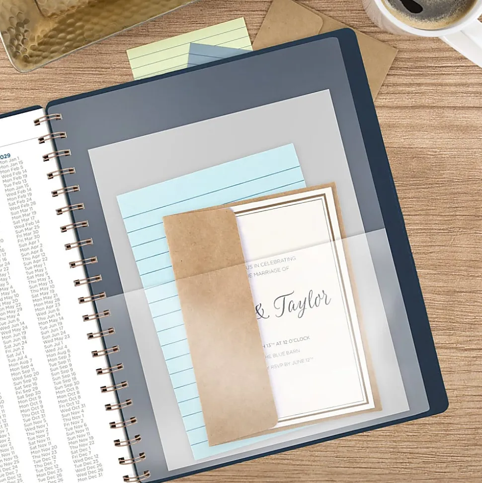 AT-A-GLANCE® Signature Collection Academic 2026-2027 Weekly Monthly Planner, Navy, Large, 8 1/2" x 11"