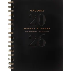 AT-A-GLANCE® Signature Lite 2026 Weekly Monthly Planner, Black, Small, 5 1/2
