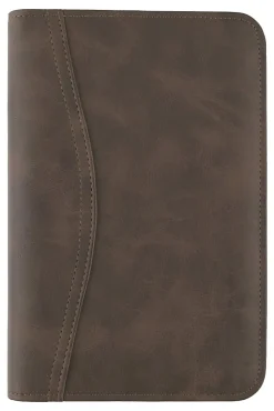 AT-A-GLANCE® Simulated Leather Starter Set With Daily/Weekly Planning Pages, Distressed Brown