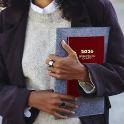 AT-A-GLANCEĀ® Standard DiaryĀ® 2026 Daily Diary, Red, Large, 7 3/4" x 12"