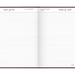 AT-A-GLANCE® Standard Diary® 2026 Daily Diary, Red, Large, 7 3/4
