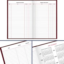 AT-A-GLANCE® Standard Diary® 2026 Daily Diary, Red, Large, 7 3/4