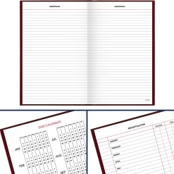 AT-A-GLANCE® Standard Diary® 2026 Daily Diary, Red, Large, 7 3/4
