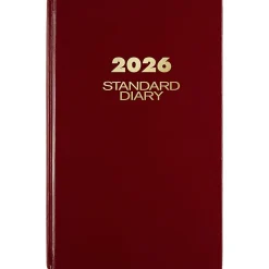 AT-A-GLANCE® Standard Diary® 2026 Daily Diary, Red, Large, 7 3/4