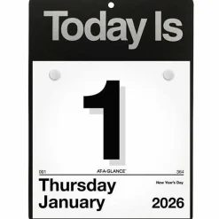 AT-A-GLANCE® 2026 “Today Is” Daily Wall Calendar, Small, 6" x 6"