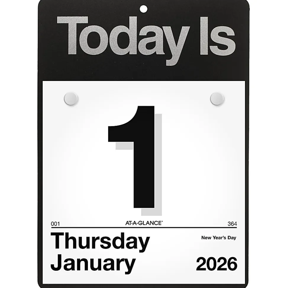AT-A-GLANCE® 2026 “Today Is” Daily Wall Calendar, Small, 6" x 6"