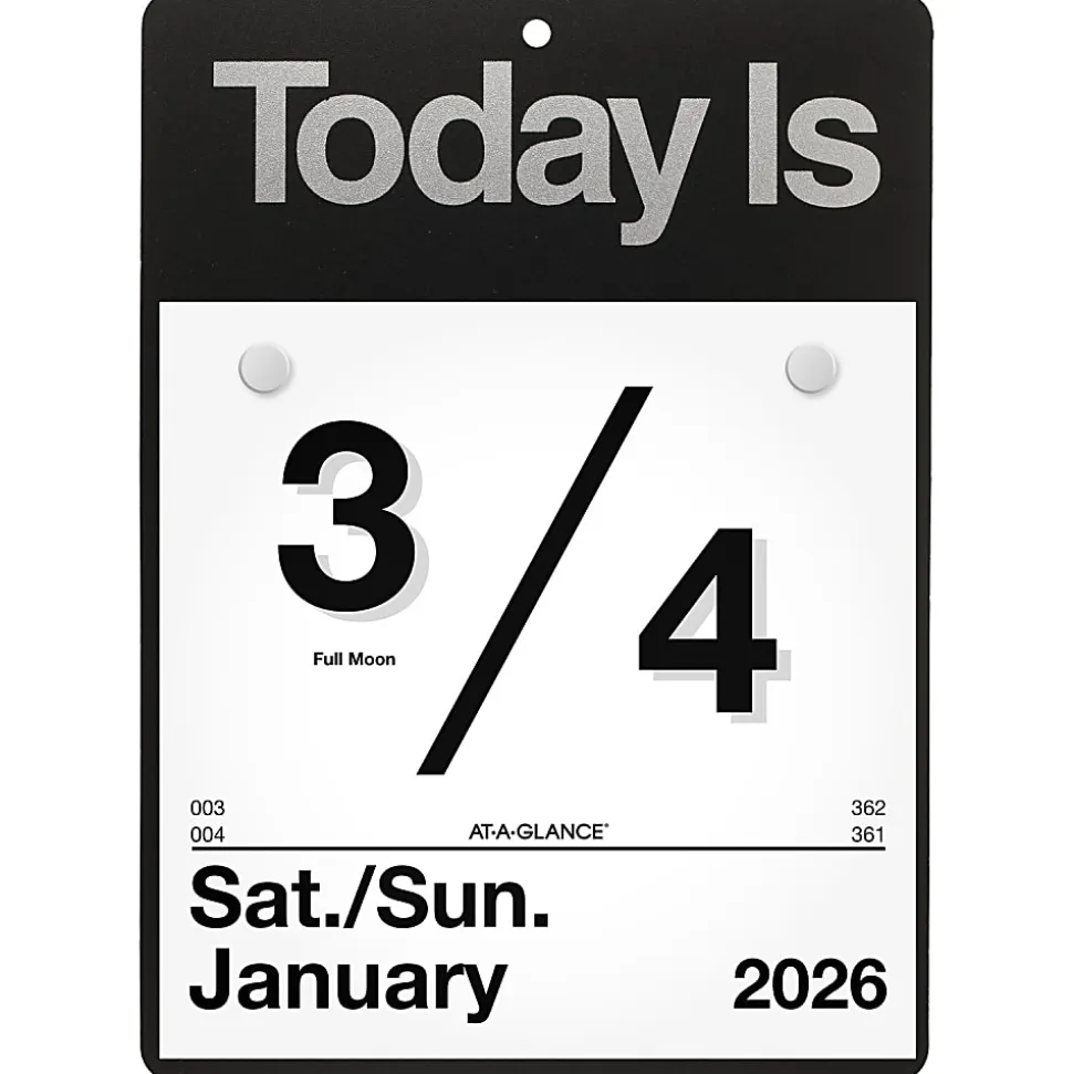 AT-A-GLANCE® 2026 “Today Is” Daily Wall Calendar, Small, 6" x 6"
