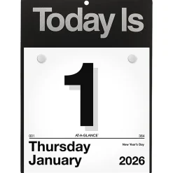 AT-A-GLANCE® 2026 “Today Is” Daily Wall Calendar, Small, 6