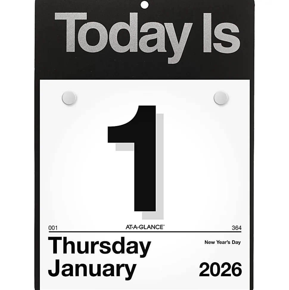 AT-A-GLANCE® 2026 “Today Is” Daily Wall Calendar, Small, 6" x 6"