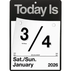 AT-A-GLANCE® 2026 “Today Is” Daily Wall Calendar, Small, 6