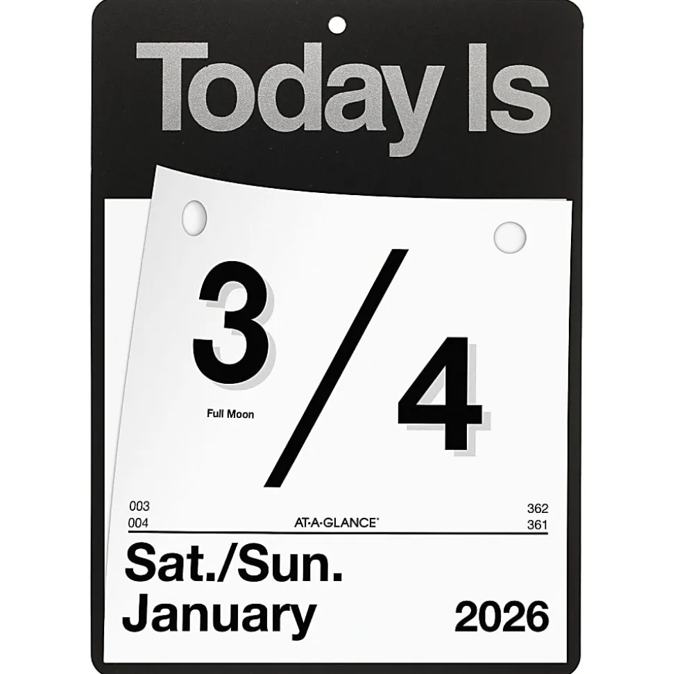 AT-A-GLANCE® 2026 “Today Is” Daily Wall Calendar, Small, 6" x 6"