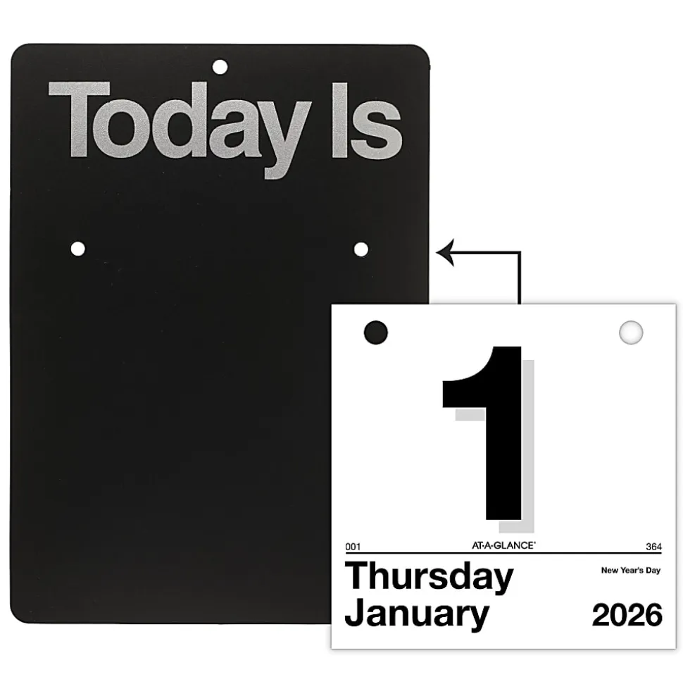 AT-A-GLANCE® 2026 “Today Is” Daily Wall Calendar Refill, Small, 6" x 6"