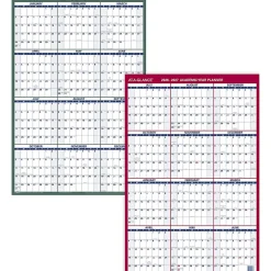 AT-A-GLANCE® Vertical Reversible Erasable Academic and Regular Year 2026-2027 Wall Calendar, Large, 36" x 24"