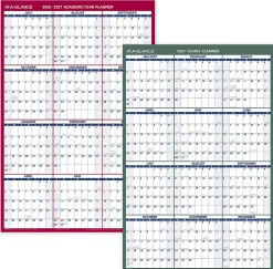 AT-A-GLANCE® Vertical Reversible Erasable Academic and Regular Year 2026-2027 Wall Calendar, Large, 36