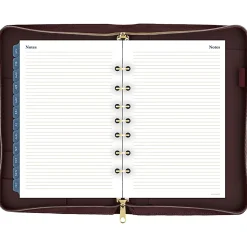 AT-A-GLANCE® Weekly/Monthly Faux Leather Fashion Starter Set Planner, 5 1/2" x 8 1/2", Merlot