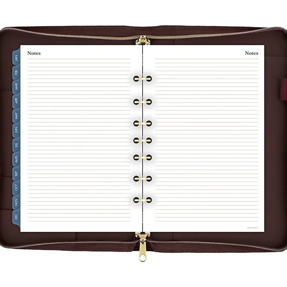 AT-A-GLANCE® Weekly/Monthly Faux Leather Fashion Starter Set Planner, 5 1/2" x 8 1/2", Merlot