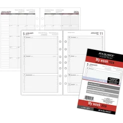 AT-A-GLANCE® 2026 Weekly Planner Refill, Loose-Leaf, Desk Size, 5 1/2