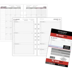 AT-A-GLANCE® 2026 Weekly Planner Refill, Loose-Leaf, Desk Size, 5 1/2