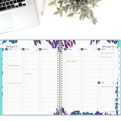 AT-A-GLANCE® Wild Washes 2026 Weekly Monthly Appointment Book Planner, Teal, Large, 8 1/2