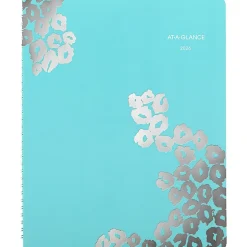 AT-A-GLANCE® Wild Washes 2026 Weekly Monthly Appointment Book Planner, Teal, Large, 8 1/2