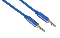 Ativa® Braided Auxiliary Audio Cable For Apple® iPhone® And iPod®, 3.5 mm, 3', Blue