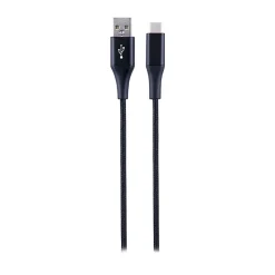 Ativa® Braided USB Type-C Charge And Sync Cable, 9', Black, 45836