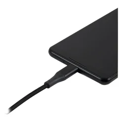 Ativa® Braided USB Type-C Charge And Sync Cable, 9', Black, 45836