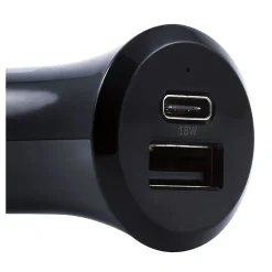 Ativa® DC Charger For USB Type-A And USB Type-C Devices, Black, 45869