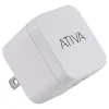 Ativa® Dual-Port USB Wall Charger, White, 45861
