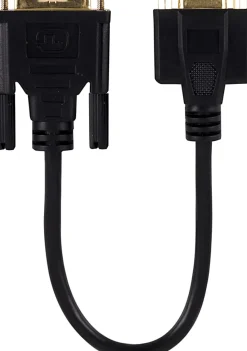 Ativa® DVI to VGA Pigtail Adapter, DVI-I Male to VGA Female, Video Only, Black