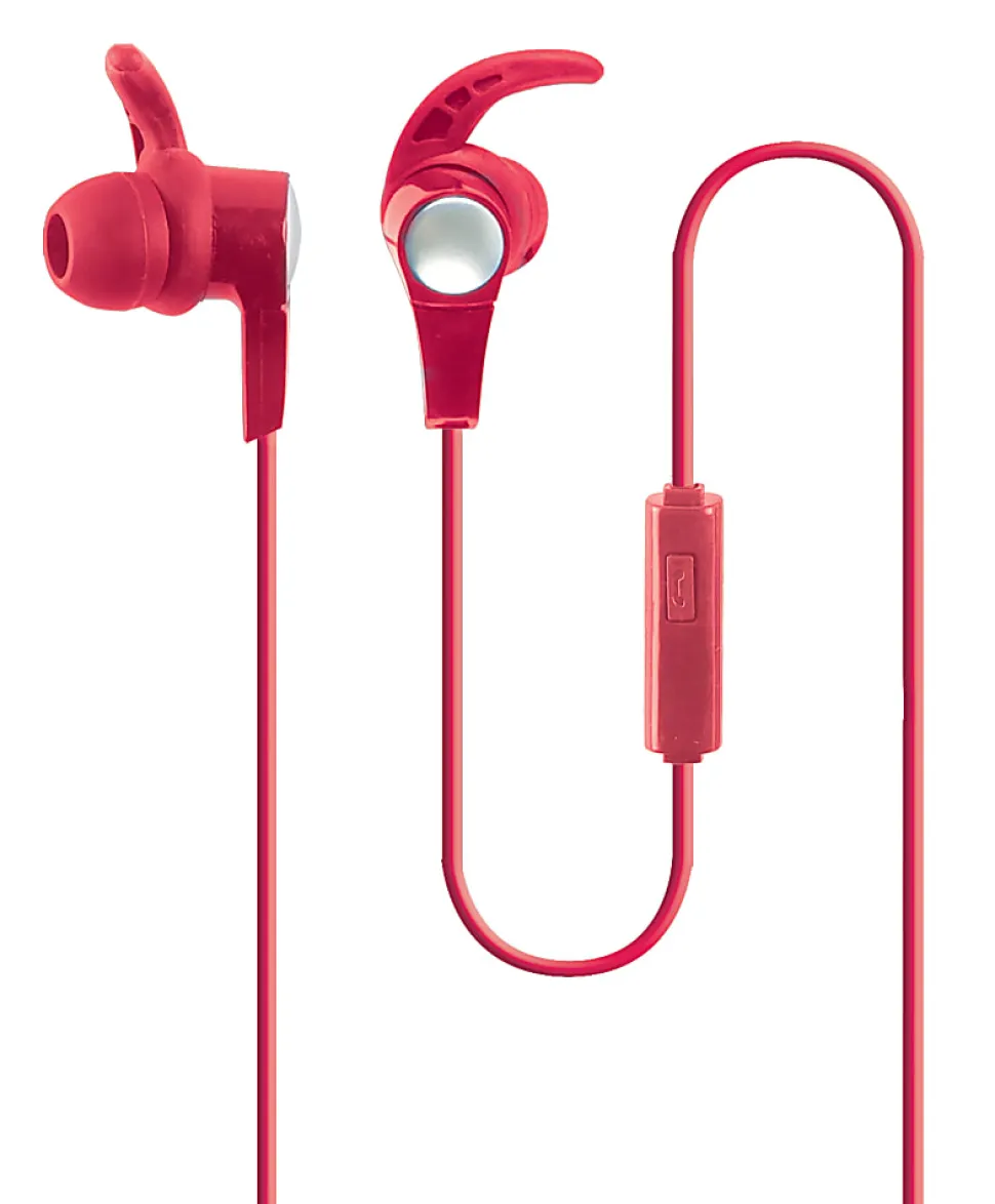 Ativa™ Hook Earbuds With Aux Connector, Red
