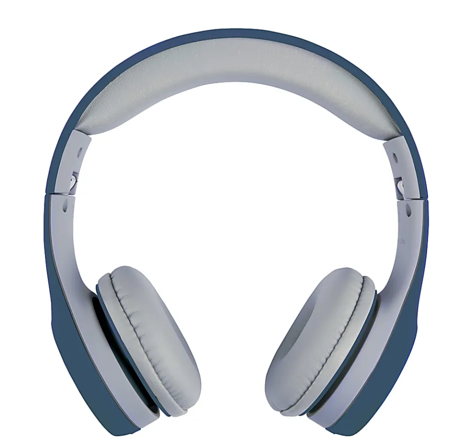 Ativa™ Kids' On-Ear Wired Headphones With On-Cord Microphone, Blue/Gray