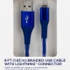 Ativa® Lightning To USB Type-A Cable, 6', Navy, 45403